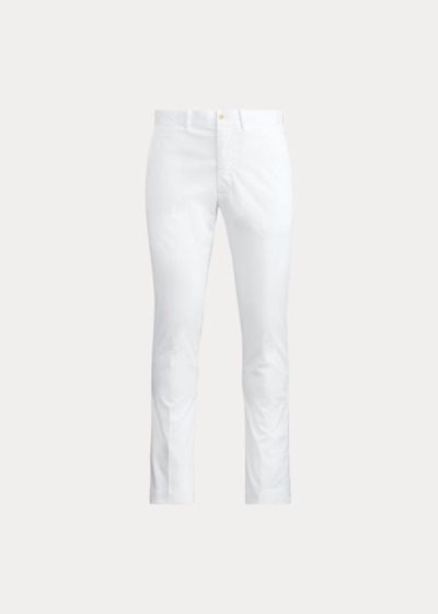 Pantalones Chinos Ralph Lauren Hombre Blancos - Slim Fit Stretch - GXAIR6529